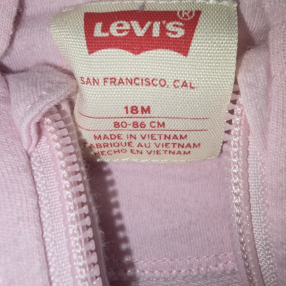 Levi's Baby Pink 18M One Piece Sweatsuit Soft Cotton Blend Onesie Sweet Feminine